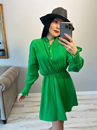 23278-Kadın Elbise - Benetton Yeşil