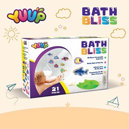 Çocuklar İçin Eğlenceli Banyo Keyif Seti - 21 Parça Deniz Canlıları