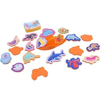 Çocuklar İçin Eğlenceli Banyo Keyif Seti - 21 Parça Deniz Canlıları