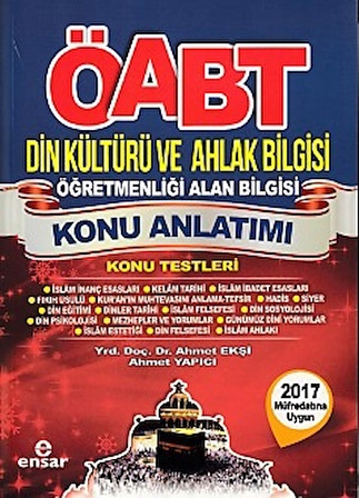 Ensar ÖABT Din Kültürü ve Ahlak Bilgisi Öğretmenliği Alan Bilgisi Konu Anlatımı Konu Testleri