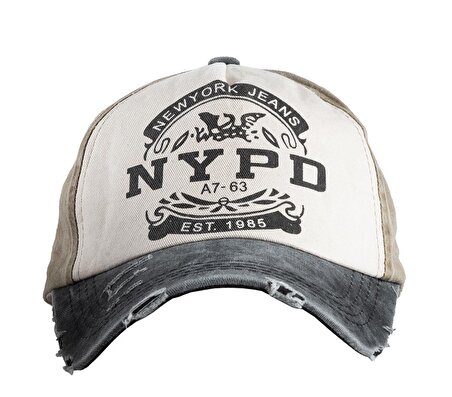 Perlotus NYPD Logolu New York Eskitme Spor Kep Şapka Haki Yeşil