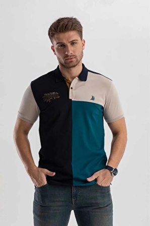 Polo Yaka Parçalı Sport T-shirt