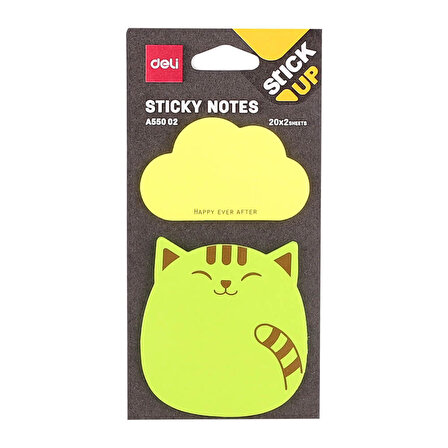 Deli Sticky Notes Yapışkanlı Not Kağıdı 2 Renk 20 Sayfa A55002