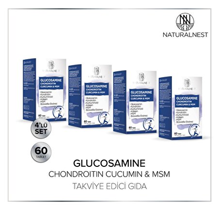 Naturalnest Glucosamine Chondroitin Curcumin & Msm tablet 4 Adet