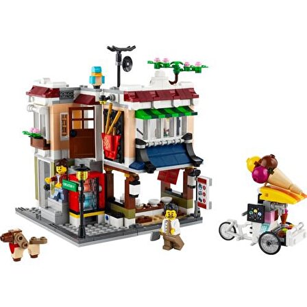 LEGO® Creator 3’ü 1 Arada Şehir Merkezi Makarna Dükkanı 31131 - 8 Yaş ve Üzeri Için Şehir Merkezi Binası, Bisikletçi ve Atari Salonu Içeren Oyuncak Yapım Seti (569 Parça)