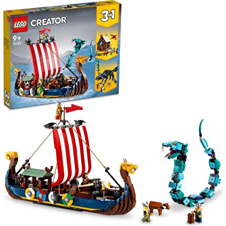 Lego Creator 3'ü 1 Arada Viking Gemisi ve Midgard Yılanı 31132