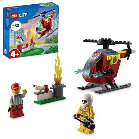 Lego City Yangın Helikopteri 60318 Lisanslı Ürün