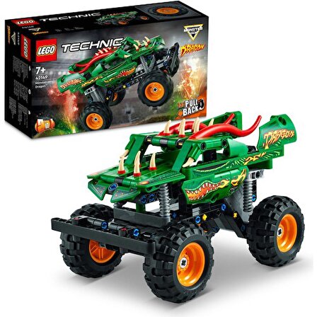 LEGO® Technic Monster Jam™ Dragon™ 42149 - Oyuncak Kamyonları Seven 7 Yaş ve Üzeri Çocuklar Için 2’si 1 Arada Model (217 Parça)