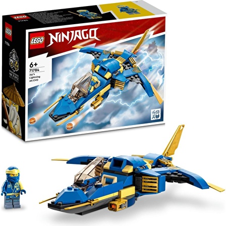 LEGO® Nınjago Jay’in Yıldırım Jeti Evo 71784 - 7 Yaş ve Üzeri Çocuklar Için Ninja Uçağı ve Jay Minifigürü Içeren Yaratıcı Oyuncak Yapım Seti (146 Parça)