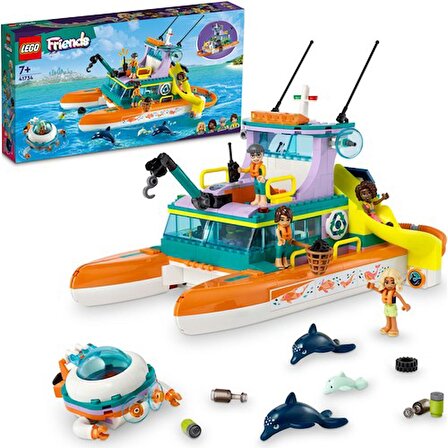 LEGO Lego®  Friends Deniz Kurtarma Teknesi 41734 - Yaratıcı Oyunları ve Deniz Yaşamı Hikayelerini Seven 7 Yaş ve Üzeri Çocuklar Için  Yaratıcı Oyuncak Yapım Seti (717 Parça)
