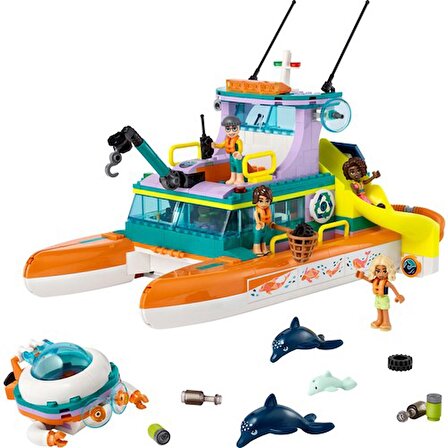 LEGO Lego®  Friends Deniz Kurtarma Teknesi 41734 - Yaratıcı Oyunları ve Deniz Yaşamı Hikayelerini Seven 7 Yaş ve Üzeri Çocuklar Için  Yaratıcı Oyuncak Yapım Seti (717 Parça)
