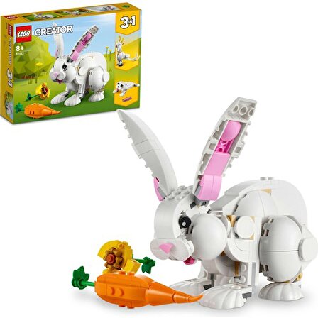 LEGO Creator 3’ü 1 Arada Beyaz Tavşan 31133 - 8 Yaş ve Üzeri Çocuklar Için Kakadu Papağanı ve Beyaz Fok Içeren Yaratıcı Oyuncak Yapım Seti (258 Parça)