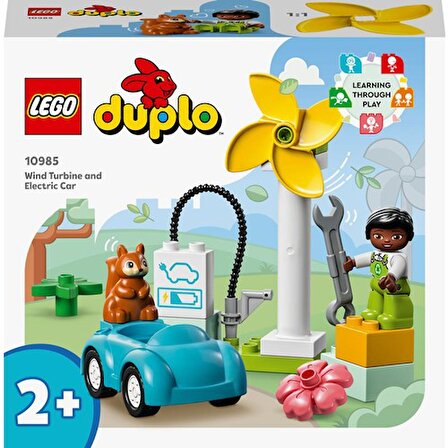LEGO® Duplo Kasabası Rüzgar Türbini 10985 - 2 Yaş ve Üzeri Çocuklar Için Sürdürülebilir Yaşam Eğitici Oyuncak Yapım Seti (16 Parça)