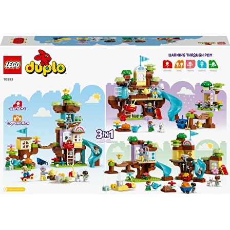 LEGO® DUPLO® 3’ü 1 Arada Ağaç Ev 10993 - 3 Yaş ve Üzeri için Yaratıcı Oyuncak Yapım Seti (126 Parça)