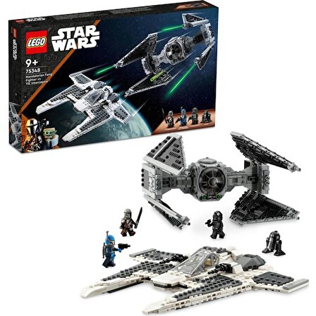 LEGO® Star Wars™ Mandalorian Fang Fighter TIE Interceptor™'a Karşı 75348 - 9 Yaş ve Üzeri Çocuklar için Yaratıcı Oyuncak Yapım Seti (957 Parça)