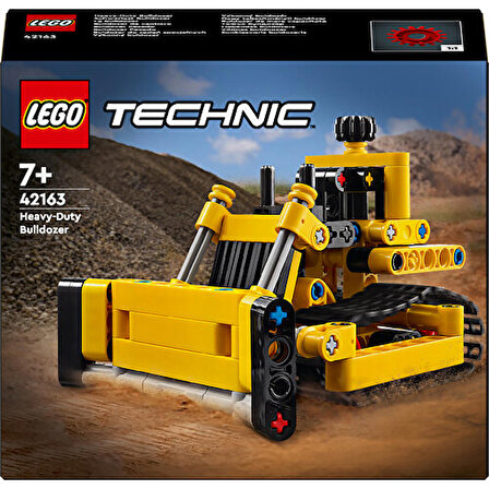 LEGO® Technic Ağır İş Buldozeri 42163 - 7 Yaş ve Üzeri Çocuklar için İnşaat Aracı İçerek Koleksiyonluk Yaratıcı Oyuncak Model Yapım Seti (195 Parça)