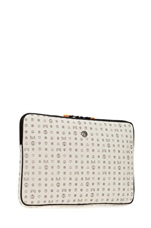 Bilik Deri Monogram Bej Unisex Laptop & Evrak Çantası LAPTOP-MN 15,6"