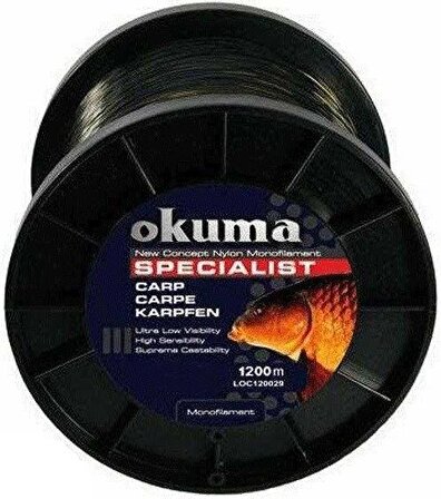 Okuma Carp 1200m 17,00 LB 7.73kg 0,34mm Camou Misina
