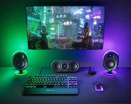 SteelSeries Arena 9 RGB 5.1 Surround Optik ve Bluetooth Bağlantılı Oyun Hoparlörü