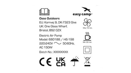 Easy Camp Super Cell 230V Elektrikli Pompa