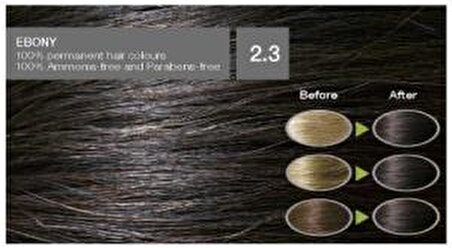 Organik İçerikli Saç Boyası (60 ml) - 2.3 Abanoz - Naturigin