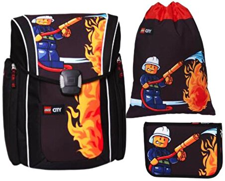 LEGO Gear 16171 City Fire Extreme School Bag with 3 Parts