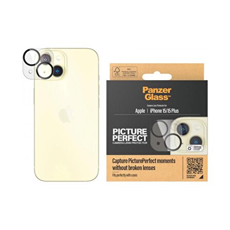 PanzerGlass PP Plate iPhone 15/15 Plus Kamera Koruyucu