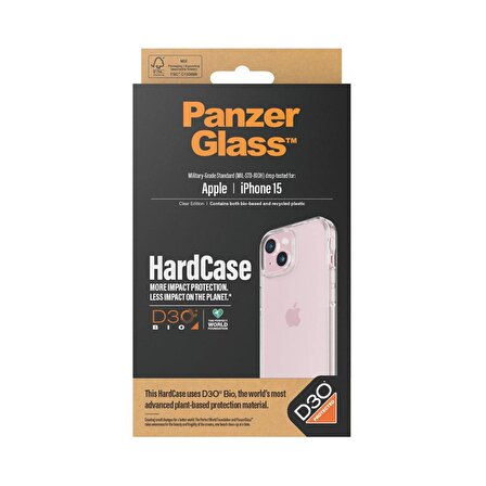 PanzerGlass iPhone 15 Hardcase D3O Kapak