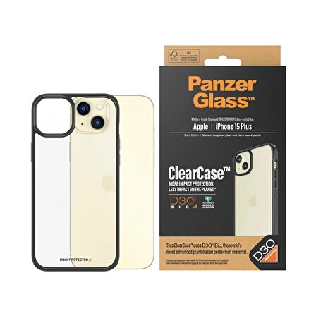 PanzerGlass iPhone 15 Plus Clearcase D3O Kapak