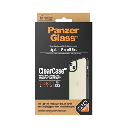 PanzerGlass iPhone 15 Plus Clearcase D3O Kapak
