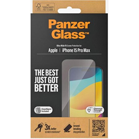PanzerGlass iPhone 15 Pro Max UWF wA, Ekran Koruyucu