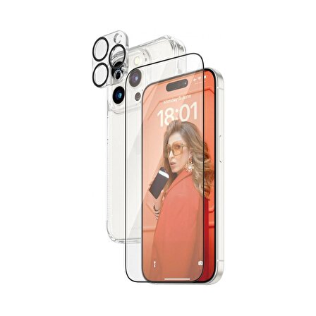 PanzerGlass iPhone 15 Pro UWF Bundle Ekran & Kamera Koruyucu Kapak