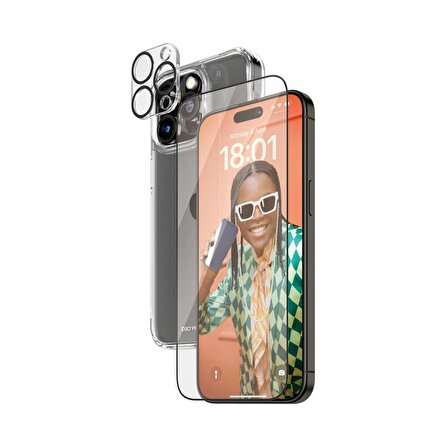 PanzerGlass iPhone 15 Pro Max UWF Bundle Ekran & Kamera Koruyucu Kapak