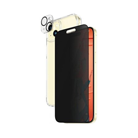 PanzerGlass iPhone 15 Plus UWF Privacy Bundle Ekran & Kamera Koruyucu Kapak