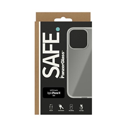 PanzerGlass SAFE. Soft TPU Case for Apple iPhone 14/13 Şeffaf Kılıf