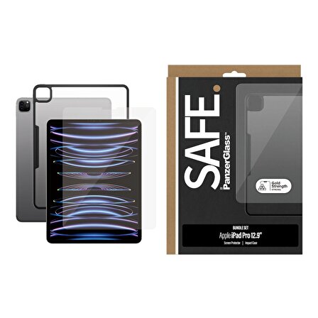 SAFE. by PanzerGlass 2 in 1 set iPad Pro 12.9 inç (2018 | 2020 | 2021 | 2022) | Ultra Geniş Fit