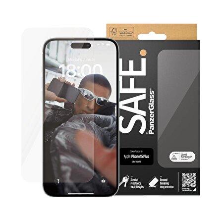 SAFE by PanzerGlass iPhone 15 Plus UWF Ekran Koruyucu