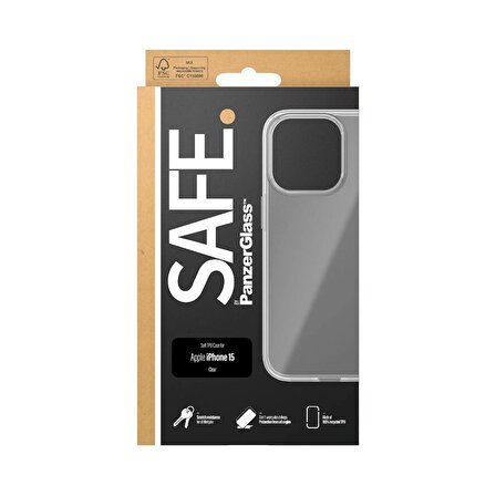 SAFE by PanzerGlass Soft Case iPhone 15 UWF Kapak