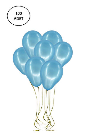 İç Mekan Dekorasyon Balonu Açık Mavi - 100 Adet