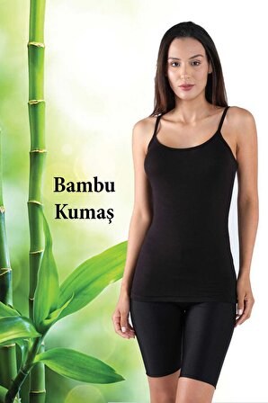 Bambu Kadın Askılı Atlet Beyaz