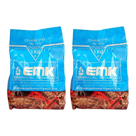 EMK Mangal Kömürü 1 Kg x 2 Adet