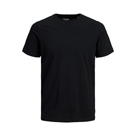 Jack & Jones O Yaka Düz Siyah Erkek T-Shirt 12156101 JJEORGANIC BASIC TEE SS