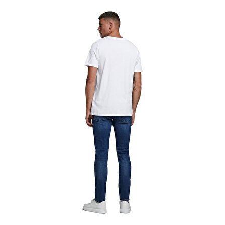 Jack & Jones O Yaka Düz Beyaz Erkek T-Shirt 12156101 JJEORGANIC BASIC TEE SS