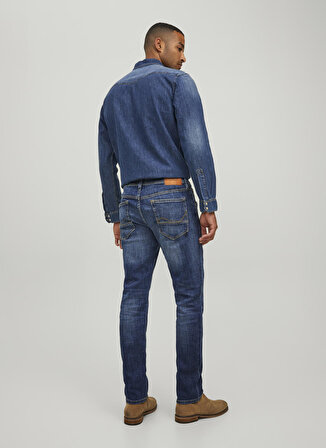 Jack & Jones Normal Bel Slim Fit Mavi Erkek Denim Pantolon 12201944_JJIGLENN JJFOX GE 348 NOOS