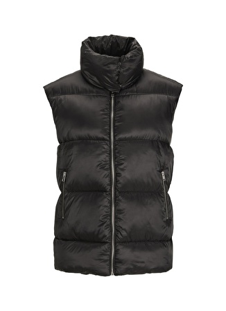 JJXX Siyah Kadın Düz Şişme Yelek   JXELLIE PUFFER VEST SN