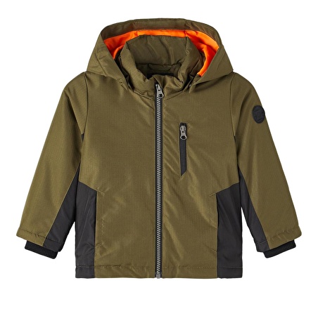 Name İt Lacivert Erkek Bebek Fermuarlı Uzun Kollu Düz Mont NMMMIKAEL JACKET COLOR BLOCK PB