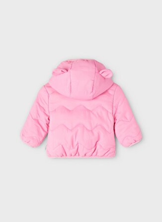 Name İt Pembe Kız Bebek Fermuarlı Uzun Kollu Uzun Düz Mont NBFMAGGY JACKET  PB