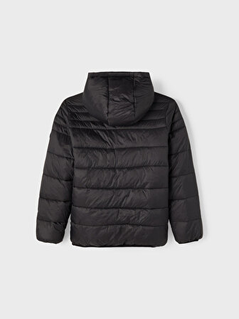 Lmtd Siyah Erkek Çocuk Fermuarlı Uzun Kollu Düz Yelek NLMMIKE PUFFER JACKET