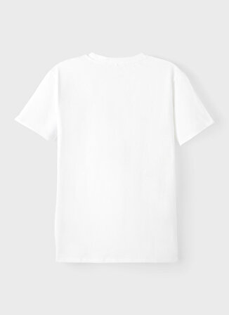 Lmtd Beyaz Erkek Çocuk O Yaka Kısa Kollu Baskılı T-Shirt NLNALFI UNIVERSITY SS TOP PARK