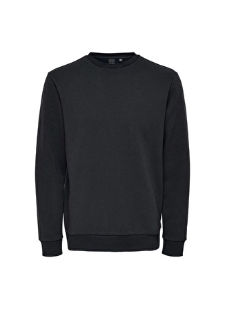 Only & Sons Bisiklet Yaka Koyu Lacivert Erkek Sweatshırt 22018683_ONSCERES CREW NECK NOOS